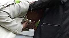 80 Jahre reife Deutscher Oma lutschend Latte