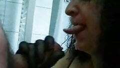 Grossmutter giving head und swallowing Wichse